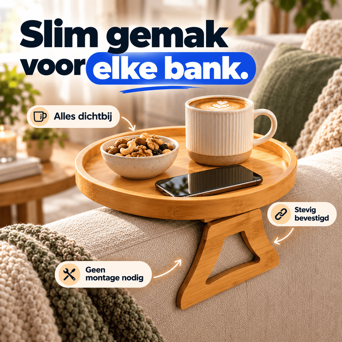 SofaTray™ | De Slimme Oplossing Voor Meer Bankcomfort.