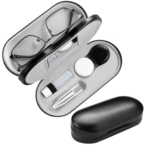 VisionCase™ | De Compacte 2-in-1 Oplossing voor Bril en Lenzen.
