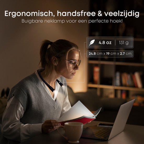 NeckLight™ | Maak Lezen & Werken Comfortabel en Handenvrij.