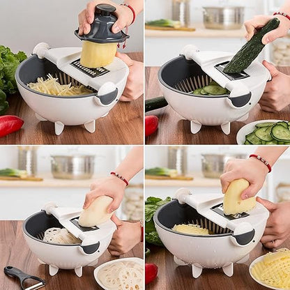 SliceMaster™ | Snel en Efficiënt Groenten en Fruit Snijden.
