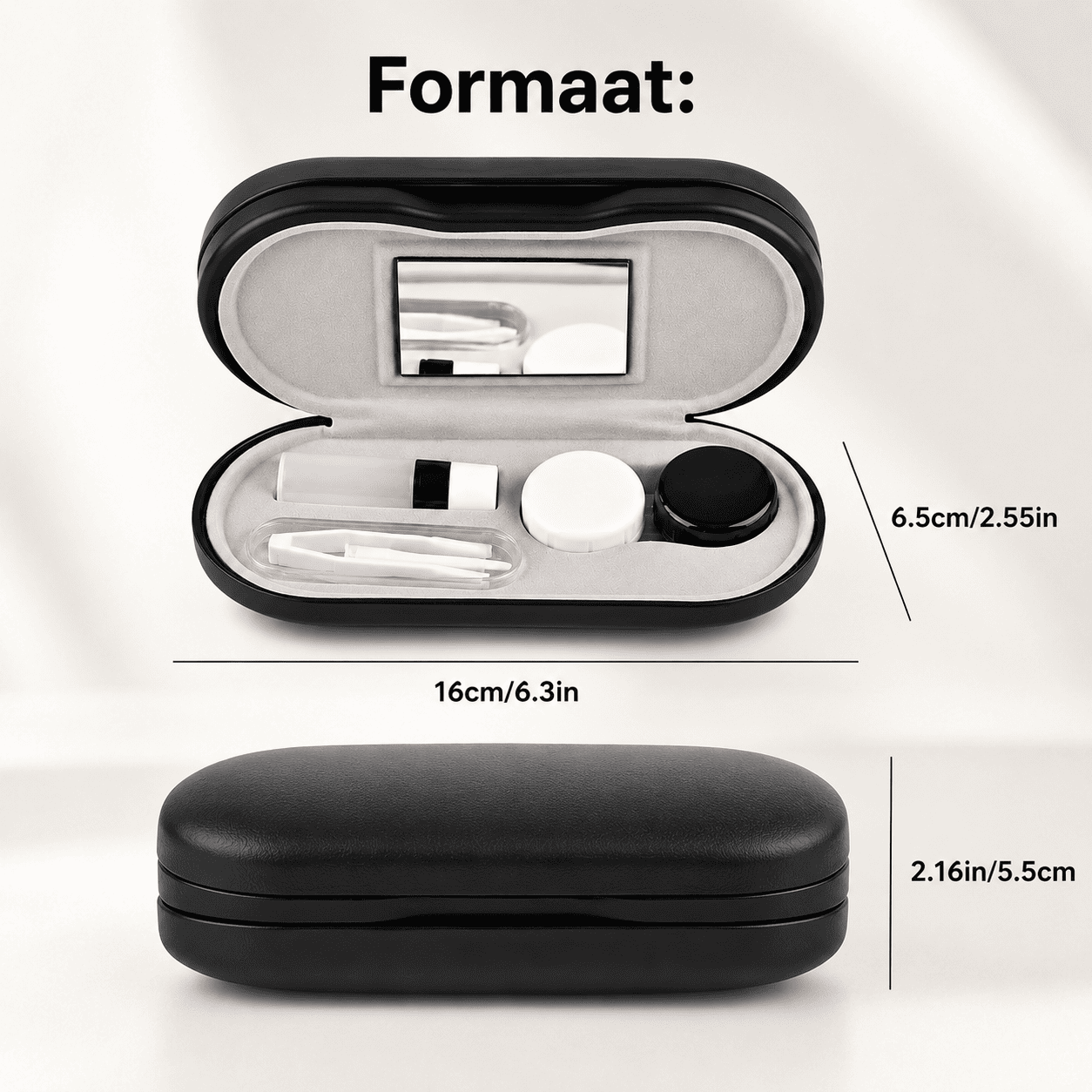 VisionCase™ | De Compacte 2-in-1 Oplossing voor Bril en Lenzen.