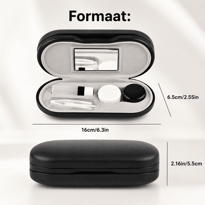 VisionCase™ | De Compacte 2-in-1 Oplossing voor Bril en Lenzen.