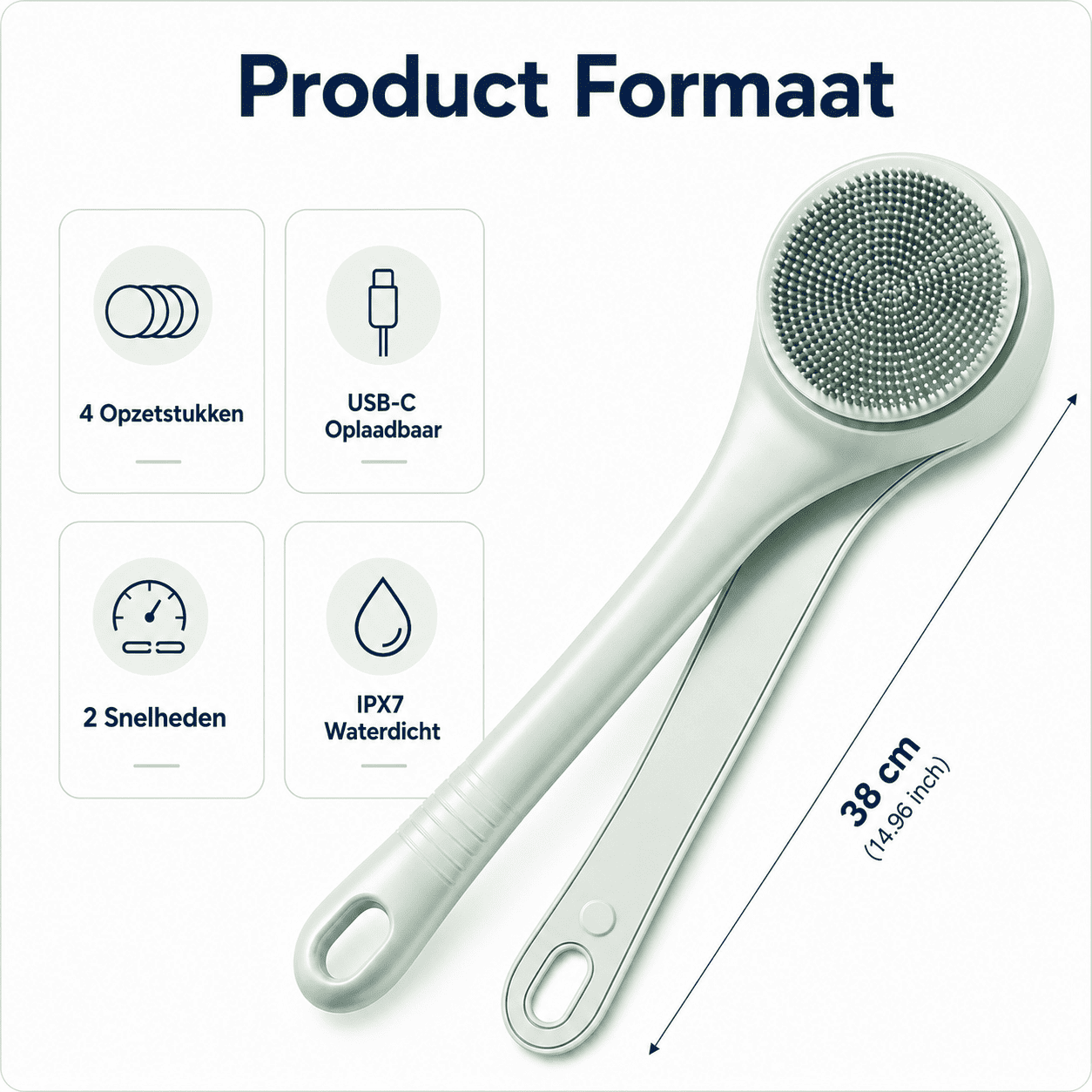 EasyScrub™ | Elektrische Rugborstel voor Moeilijk Bereikbare Plekken.