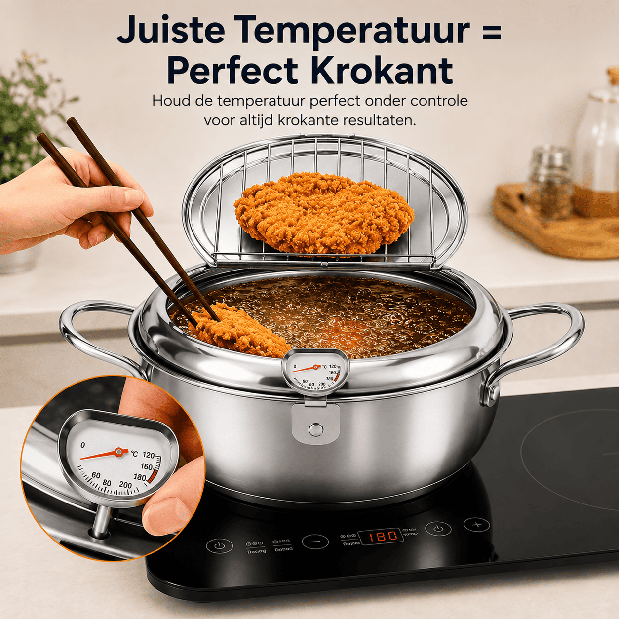 FryMaster™ | Eenvoudig frituren op elke kookplaat.