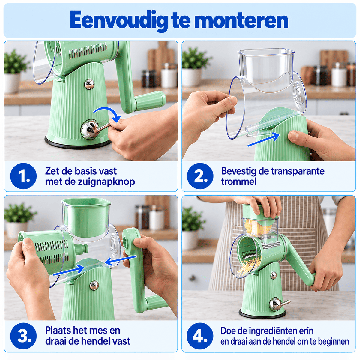 SlicePro™ | Vijf Snijfuncties, Eén Handige Keukenhulp