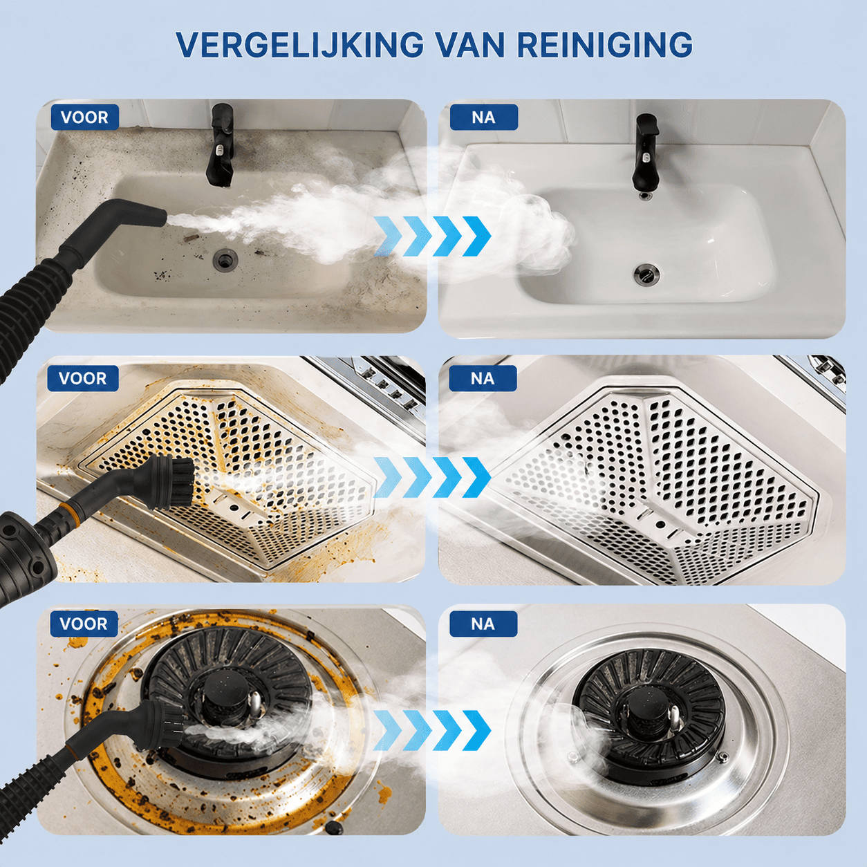 SteamPro™ | Geniet van Krachtige Stoomreiniging voor Elke Oppervlakte in Huis.