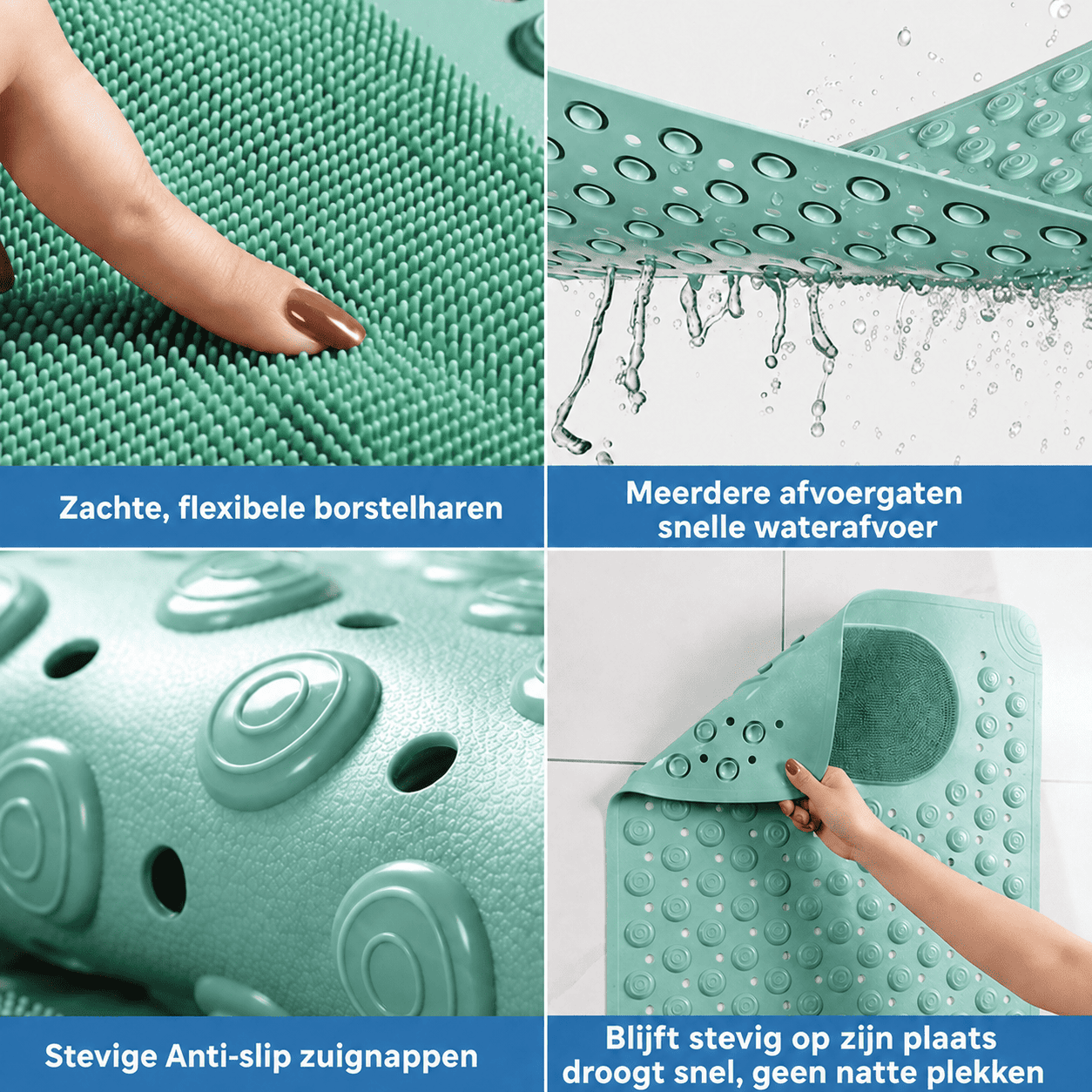 SafeGrip™ - Anti Slip & Scrub Mat | Veilig en Comfortabel Douchen.