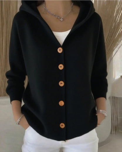 Josette | Cardigan en Coton à Boutons Contrastés