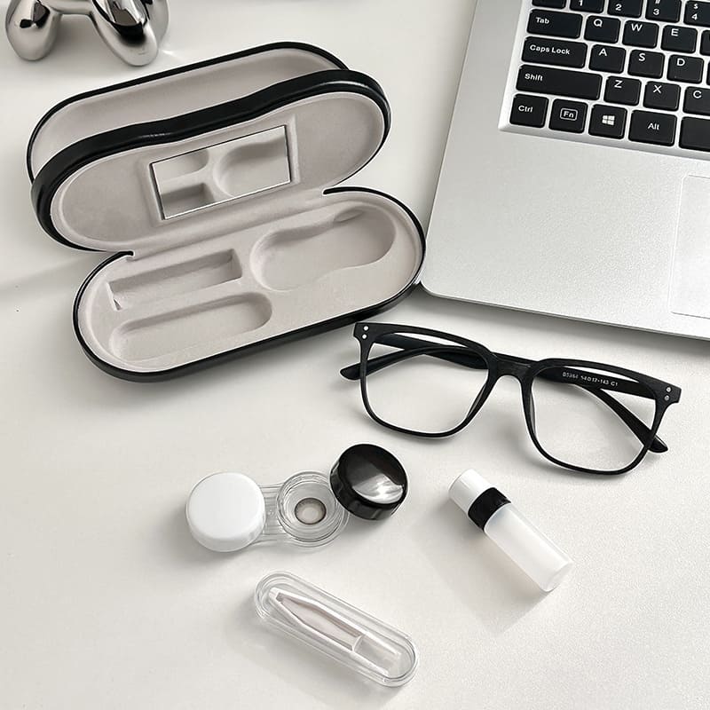 VisionCase™ | De Compacte 2-in-1 Oplossing voor Bril en Lenzen.