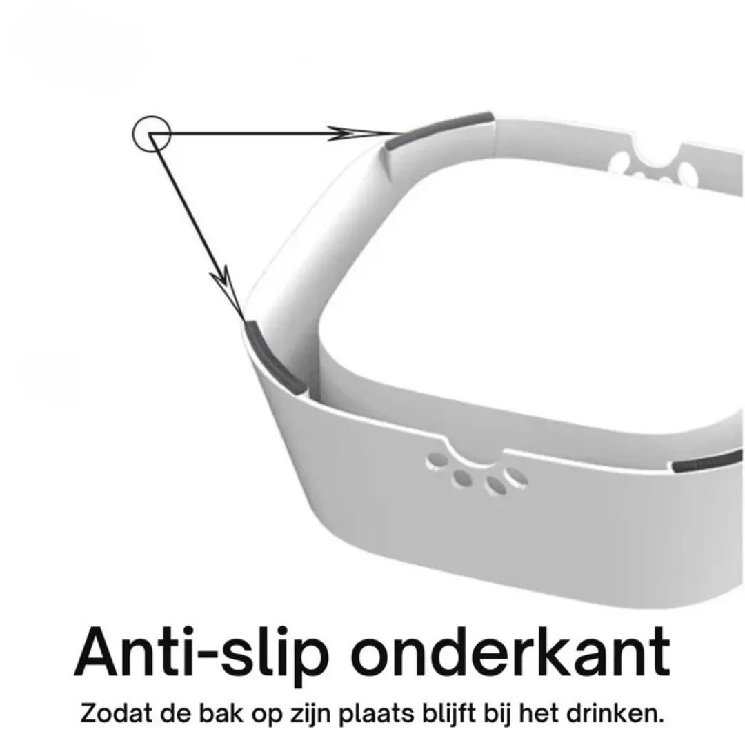 Onderkant van de drinkbak met afgebeelde antislipdelen