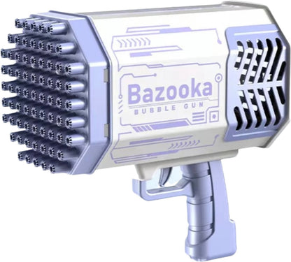 Paarse elektrische bellenblazer op een witte achtergrond
