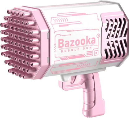 Roze elektrische bellenblazer op een witte achtergrond