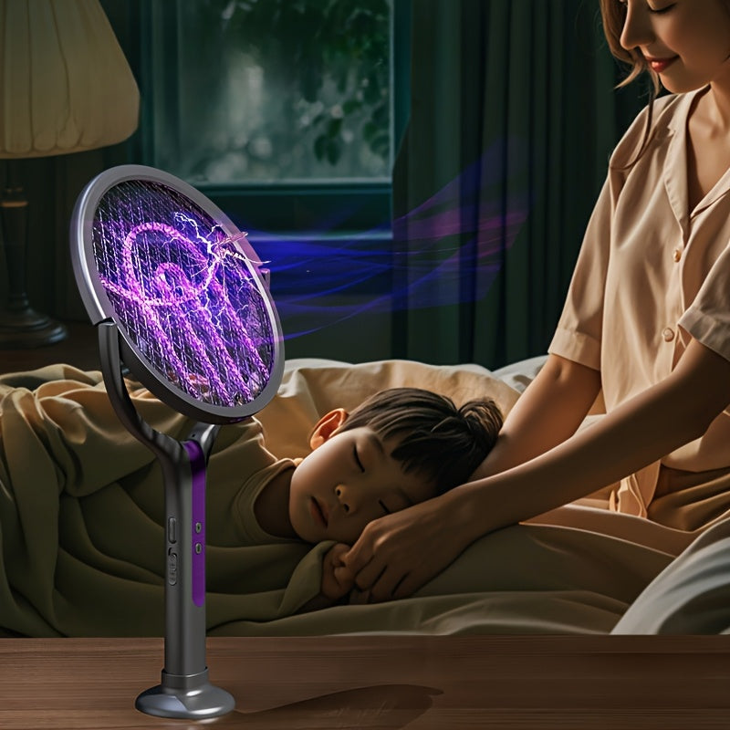 Elektrische vliegenmepper naast een persoon op een massagetafel