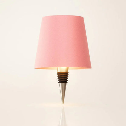 Roze fleslamp met kap en insteekpunt