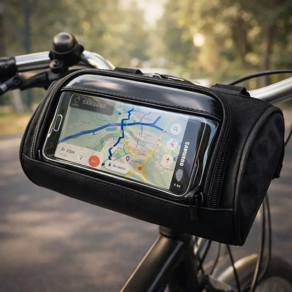 Tourix™ | Fietsstuur Opbergtas met Touchscreen Telefoonvak.