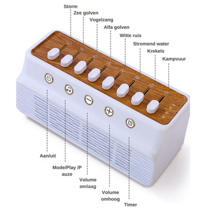PureSleep™ | 8 Unieke Geluiden voor de Perfecte Rustervaring.