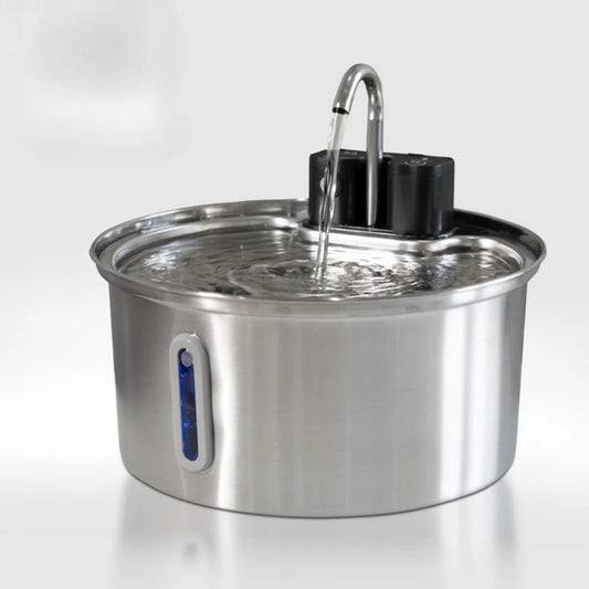 SensorPaw draadloze kattenfontein – ronde kattenfontein met kraanuitloop en waterniveauvenster