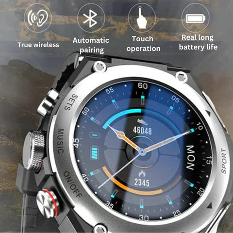 HealthGuard™ | Pro Smartwatch inclusief oortjes! (voor Apple & Android)