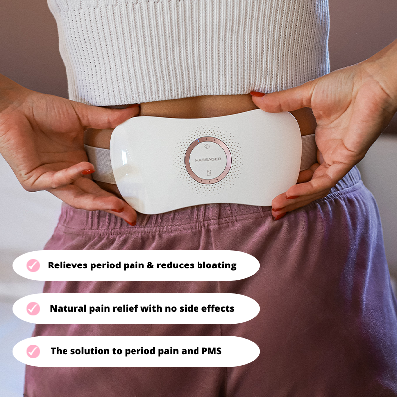 Ervaar onmiddellijke verlichting van menstruatiepijn met de Massager™